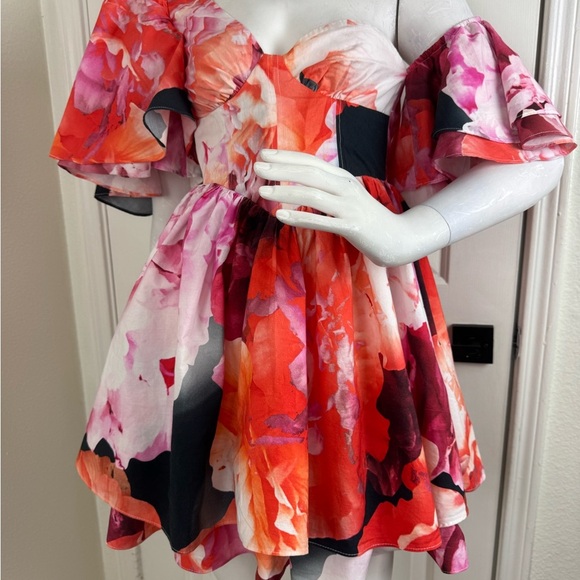 ASOS LUXE ONE SHOULDER COTTON DRESS WITH CORSET DETAIL Size 2. #331 - Picture 6 of 14